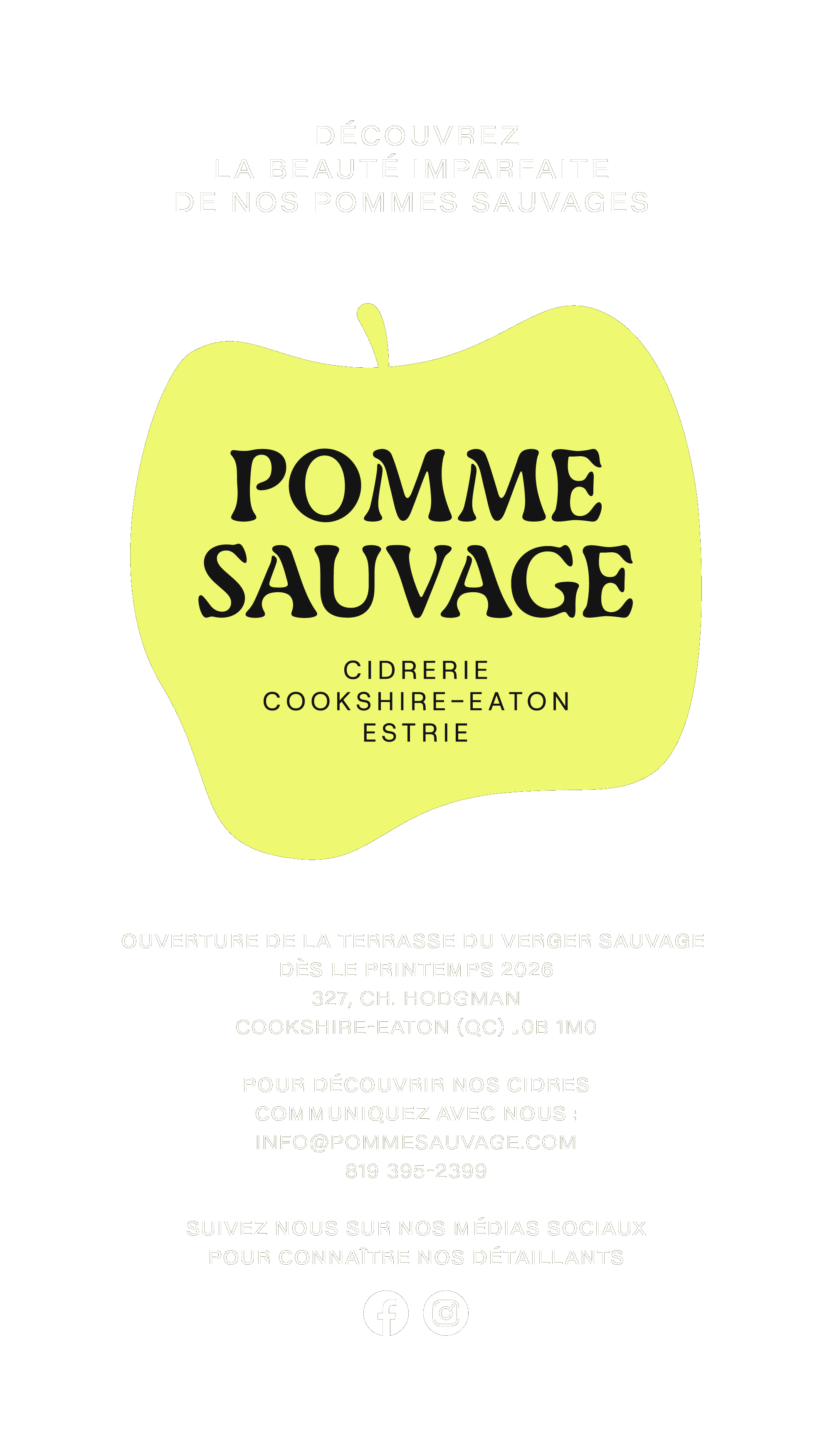 Cidrerie Pomme Sauvage - Ouverture de la terrasse du verger sauvage dès le printemps 2026
